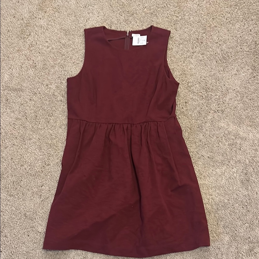 Elegant Burgundy Sleeveless Dress